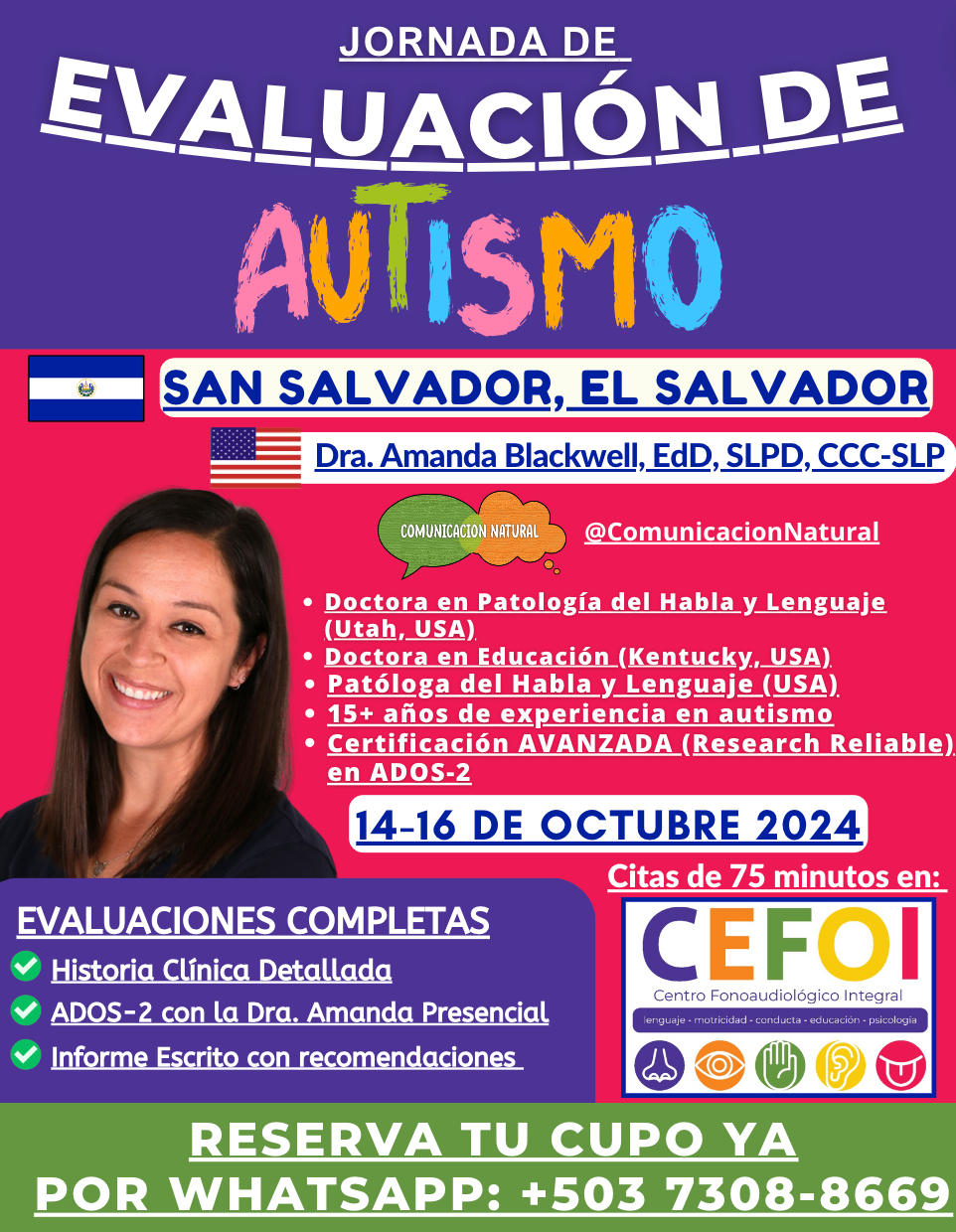 Evaluación El Salvador: 14-16 de octubre 2024