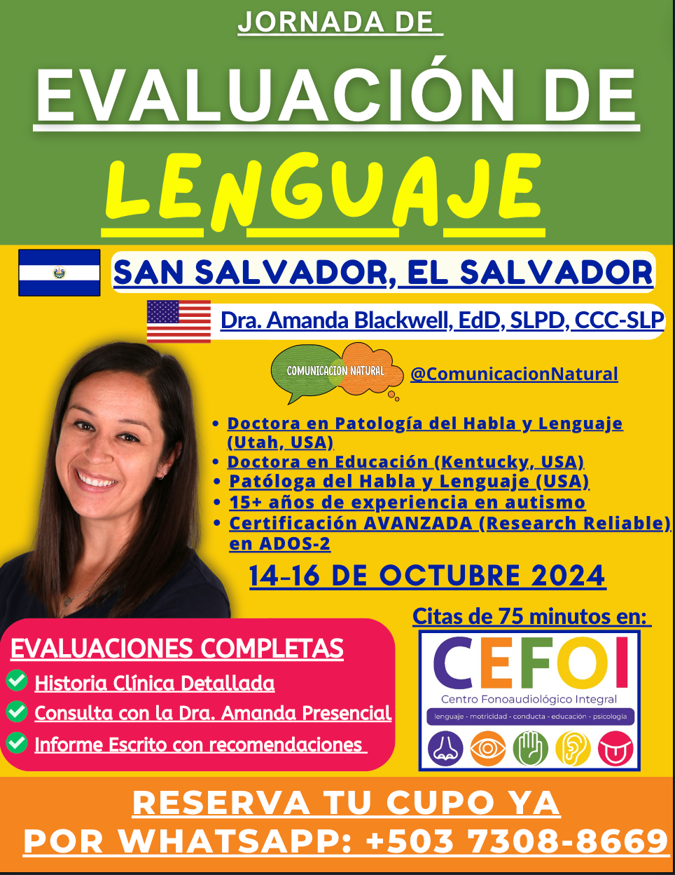 Evaluación El Salvador: 14-16 de octubre 2024