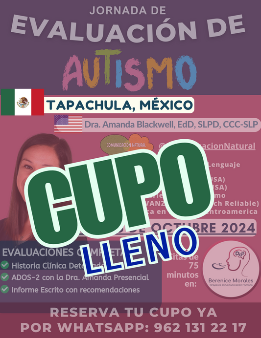 CUPO LLENO: Evaluación de Autismo: Tapachula, Chiapas, México