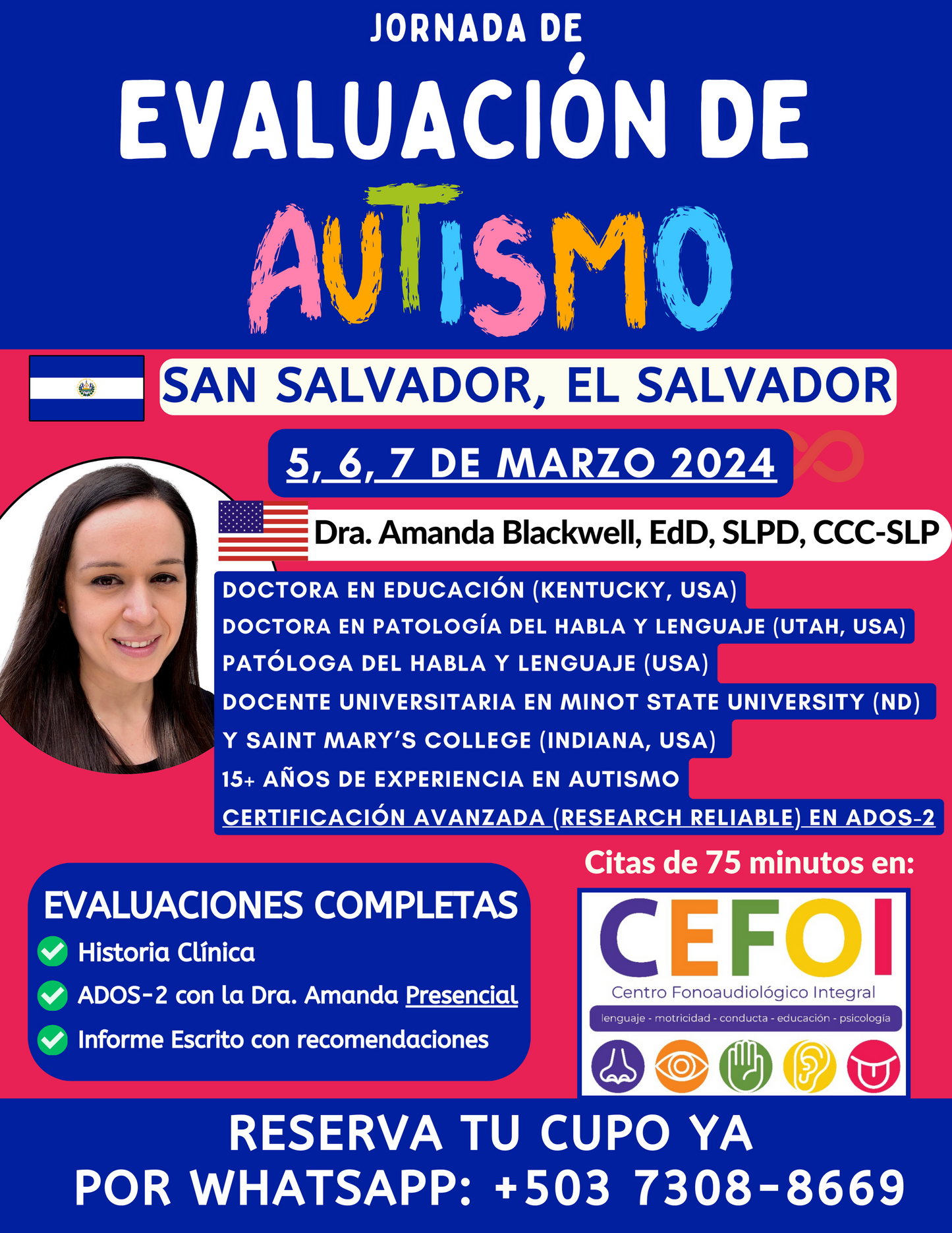 El Salvador Evaluación de Autismo: Dos Pagos