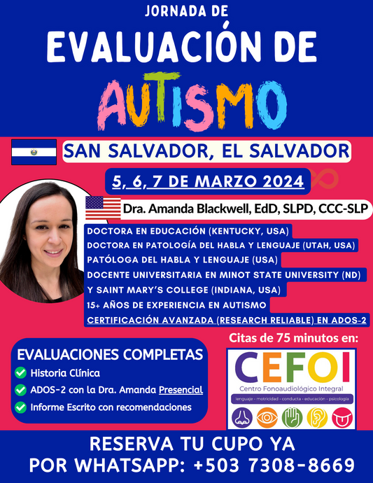 El Salvador Evaluación de Autismo: Dos Pagos